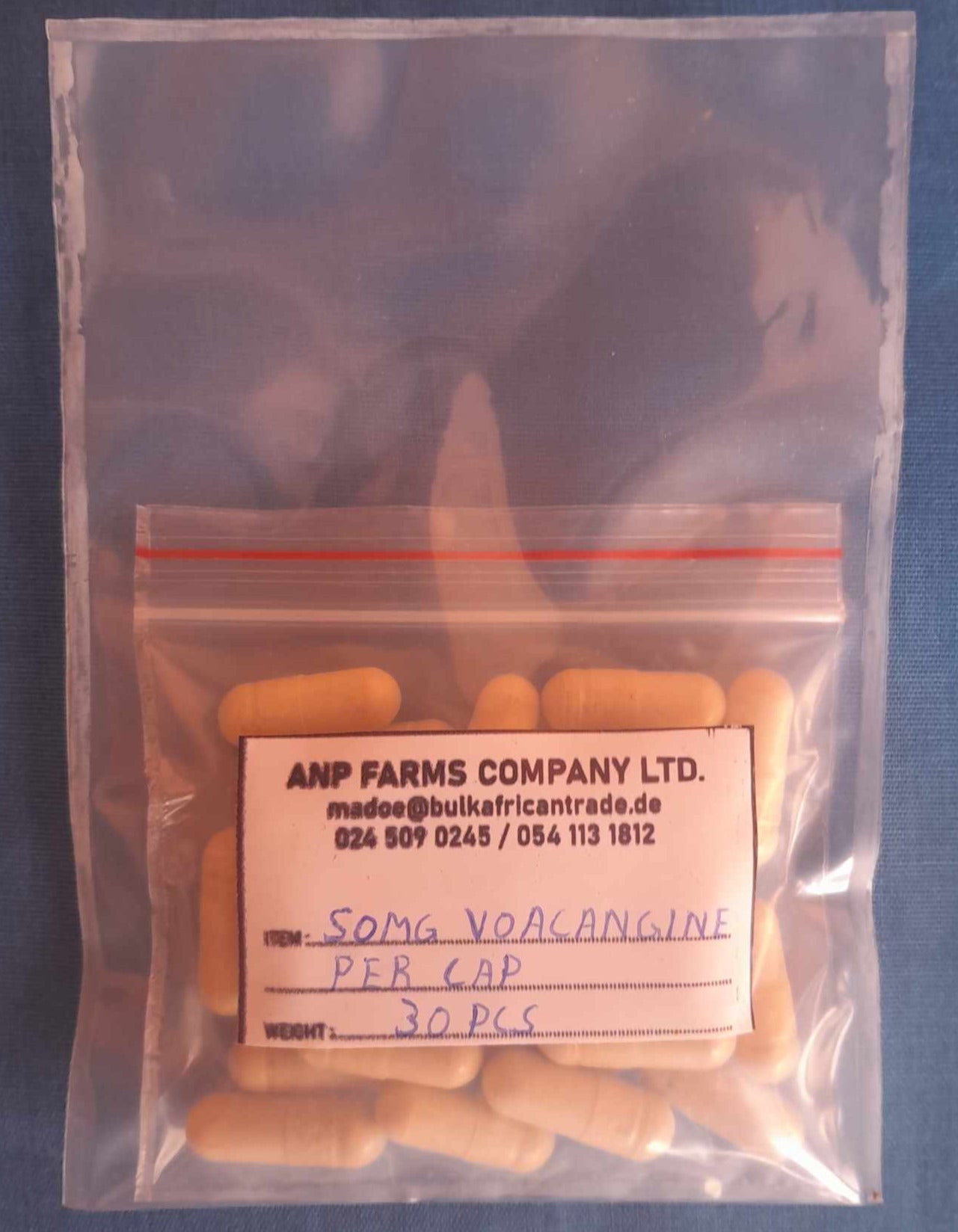 Anti-Craving Voacangine 30 Veggie Capsules 500mg/50mg Voacangine