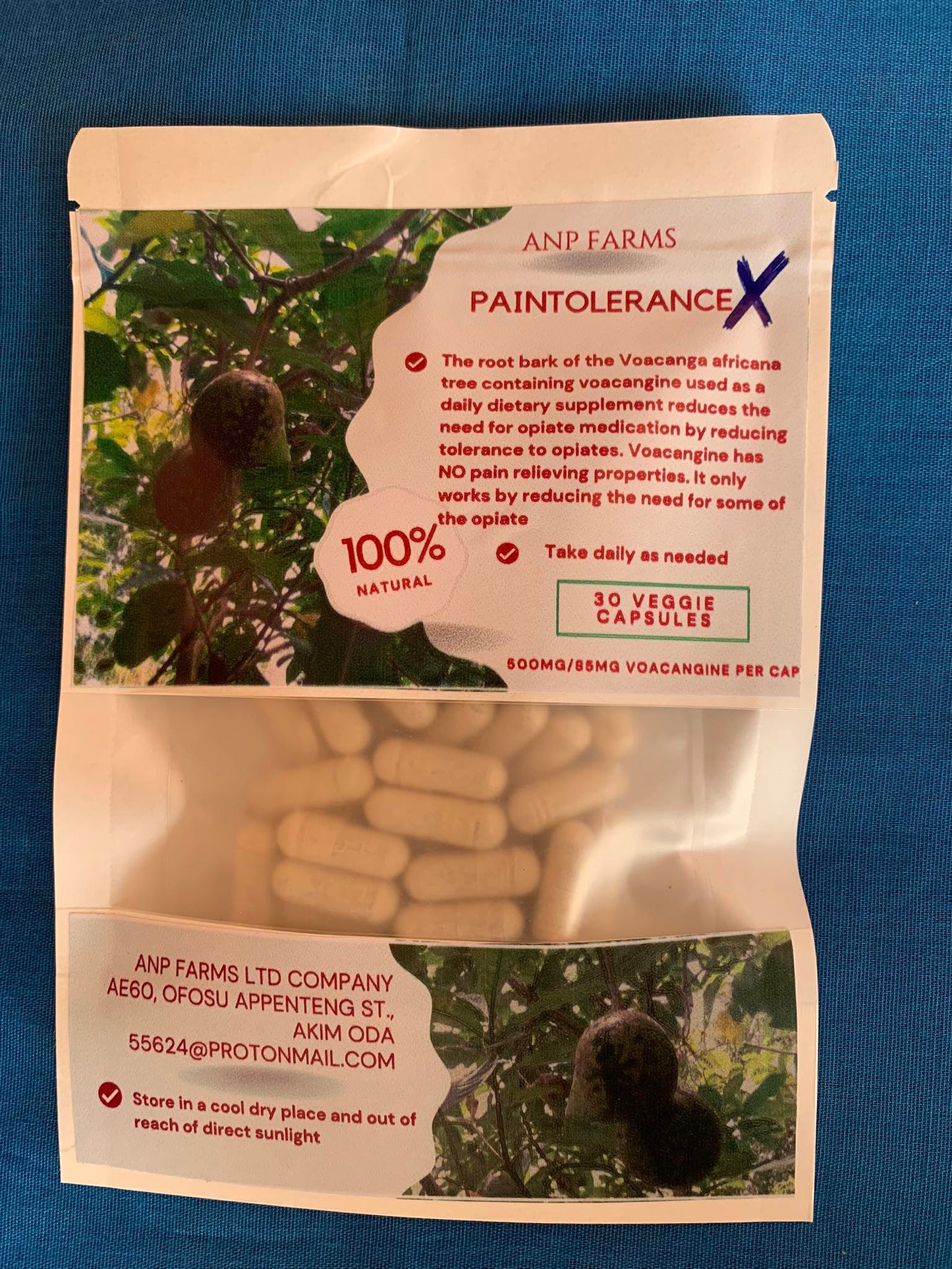 PaintolaranceX 30mg Voacangine
